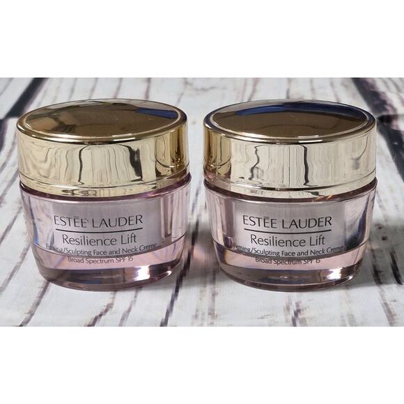 Estee Lauder Resilience Lift Firming Sculpting Face & Neck Cream .5 Oz Lot of 2 - Picture 1 of 4